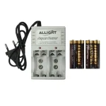 شارژر باتری ALLIGHT به همراه 4 عدد باتری شارژی قلمی