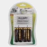 شارژر باتری ALLIGHT به همراه 4 عدد باتری شارژی قلمی